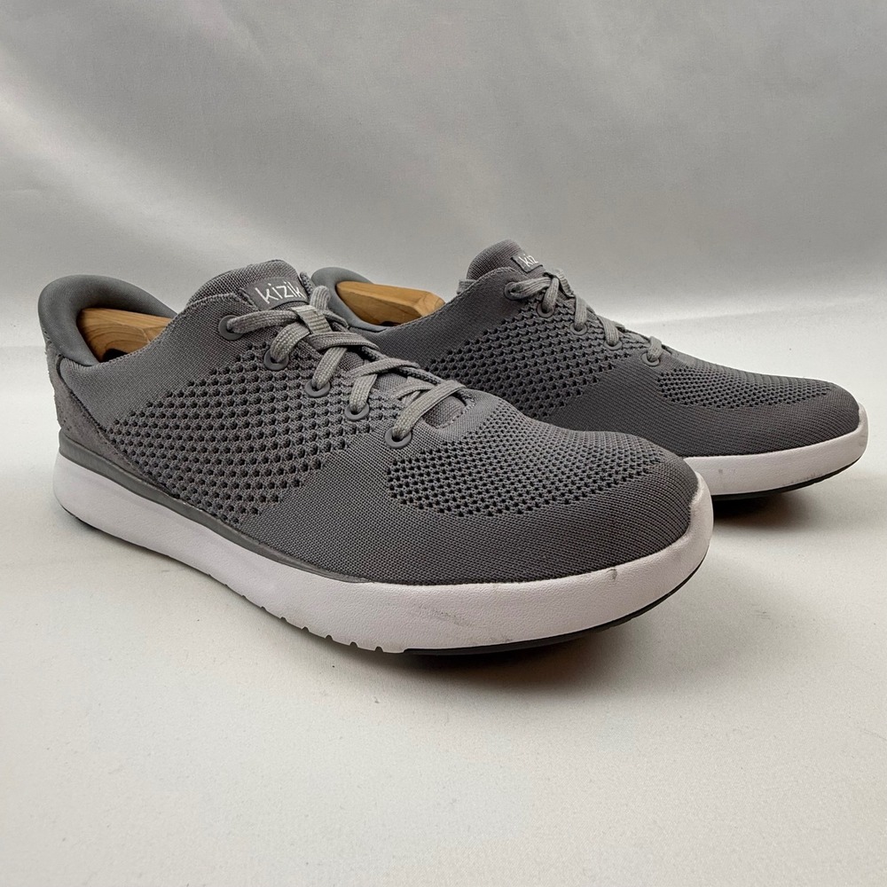 Kizik Lima Storm Grey Hands Free Sneakers Mens 11.5 Low Top Knit DLMGY04-1D